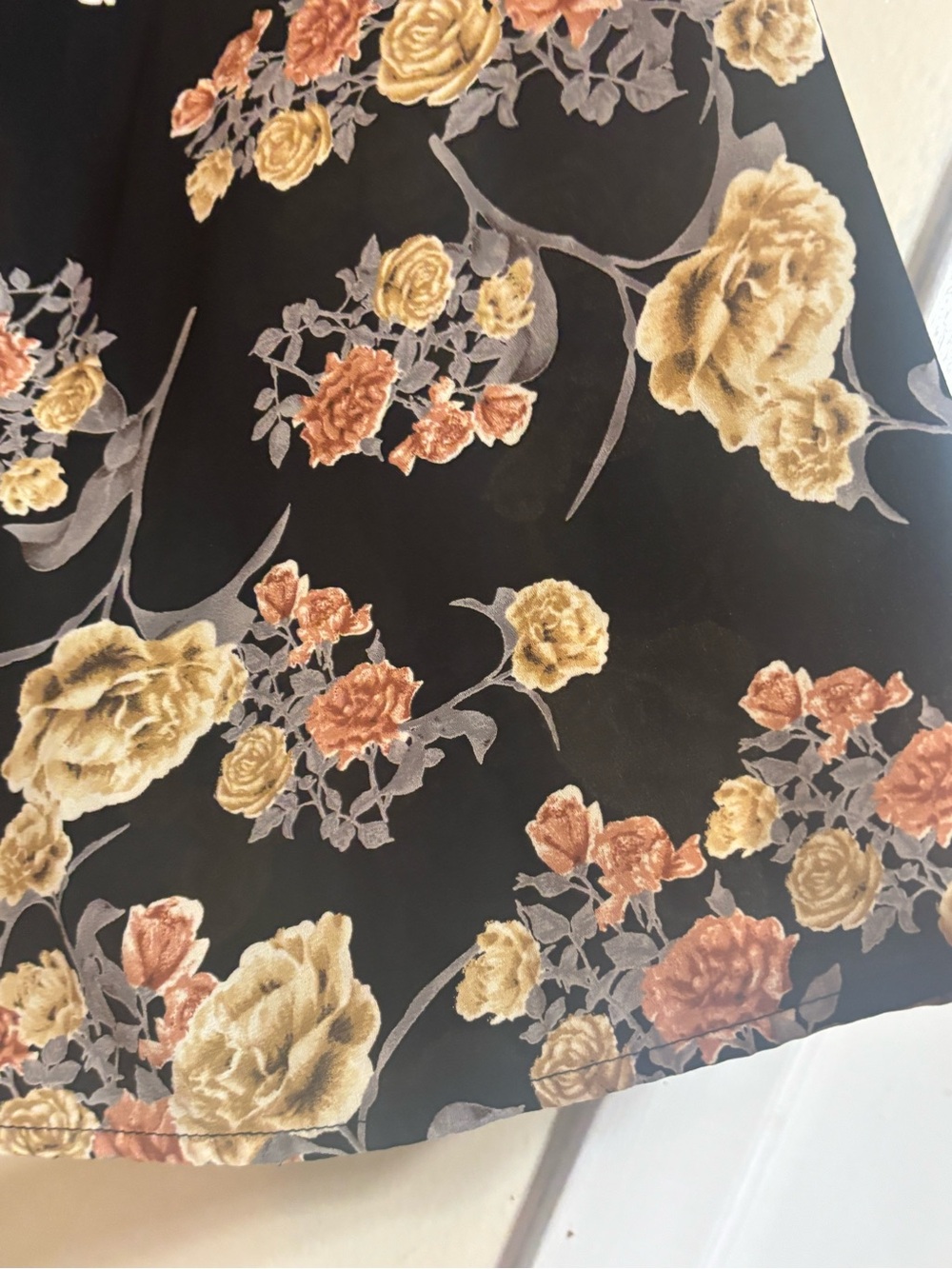 Peach Love California Black Floral Sheer Long Kimono Cardigan - Picture 5 of 8